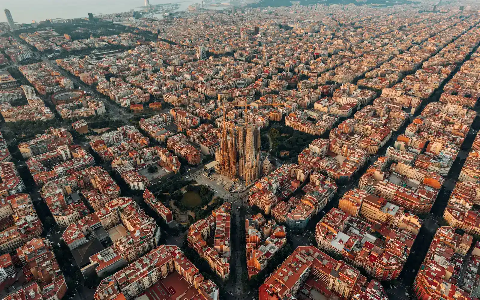 Barcelona seen from above