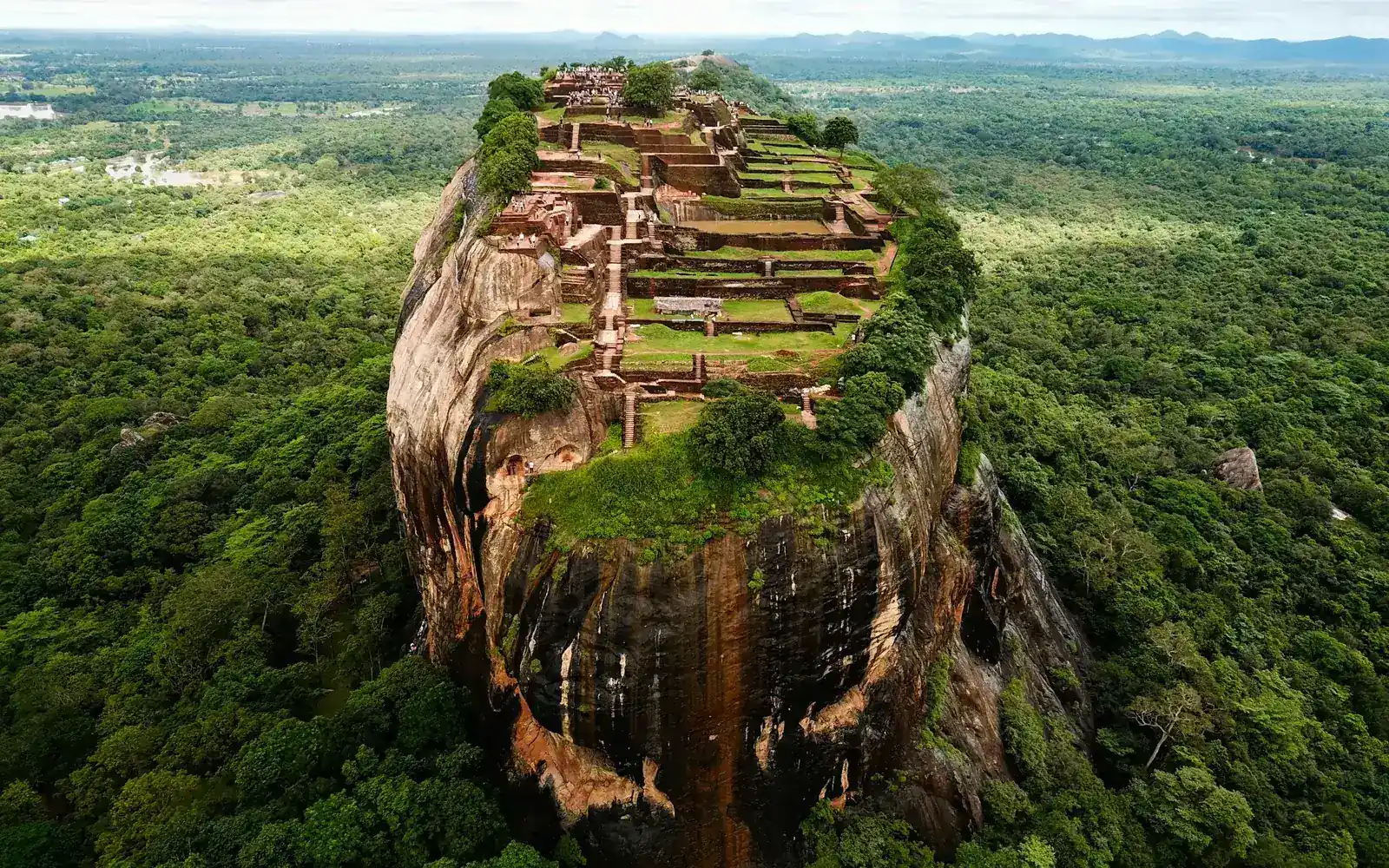 An ancient citadel on a rock above the jungle